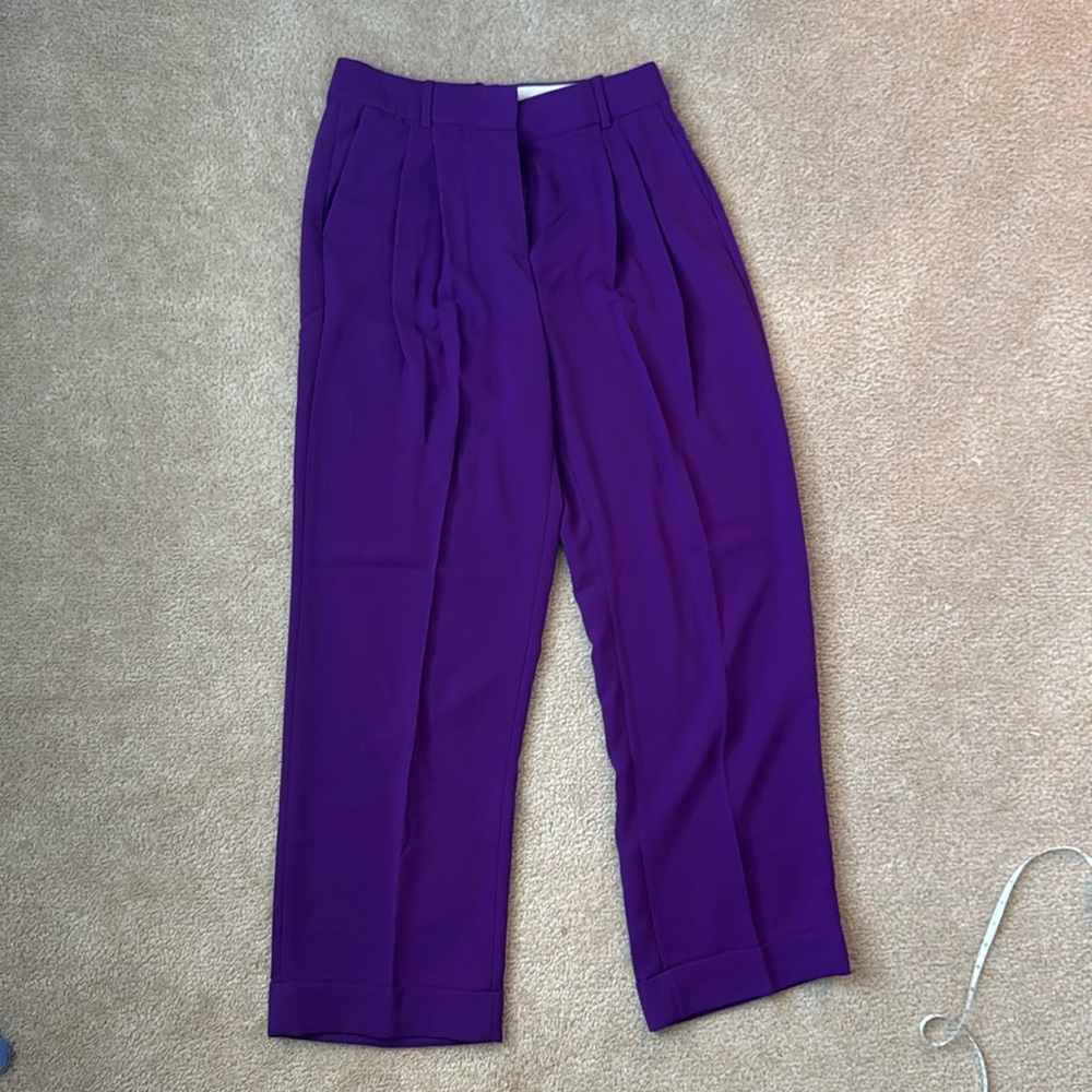 Wide-leg essential pant in city crepe